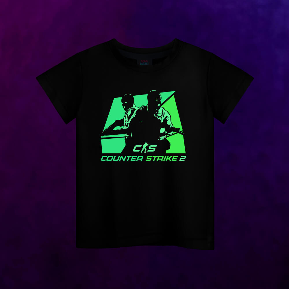 Светящаяся детская футболка 2 color Counter Strike 2 - фото 2