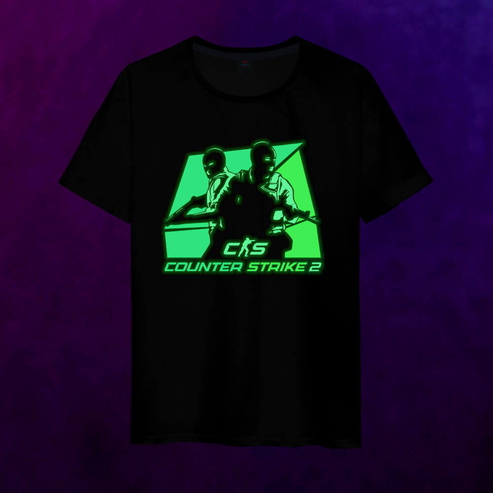 Светящаяся мужская футболка 2 color Counter Strike 2 - фото 2
