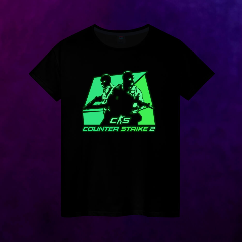Светящаяся женская футболка 2 color Counter Strike 2 - фото 2