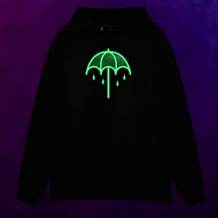 Мужское светящееся худи Bring Me The Horizon  umbrella - фото 2