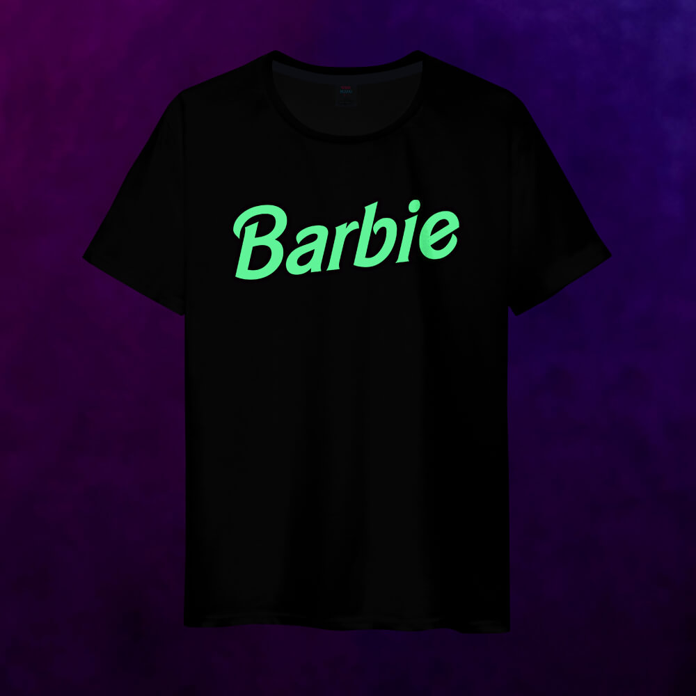 Светящаяся мужская футболка Logo white Barbie - фото 2