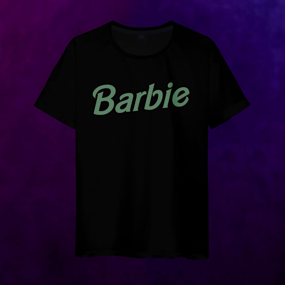 Светящаяся мужская футболка Logo Barbie Pink - фото 2