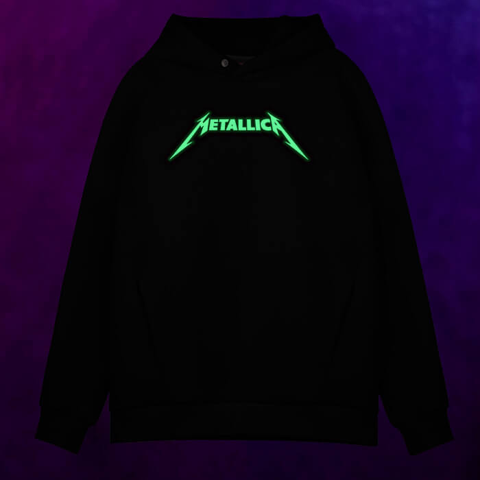 Мужское светящееся худи Metallica логотип - фото 2