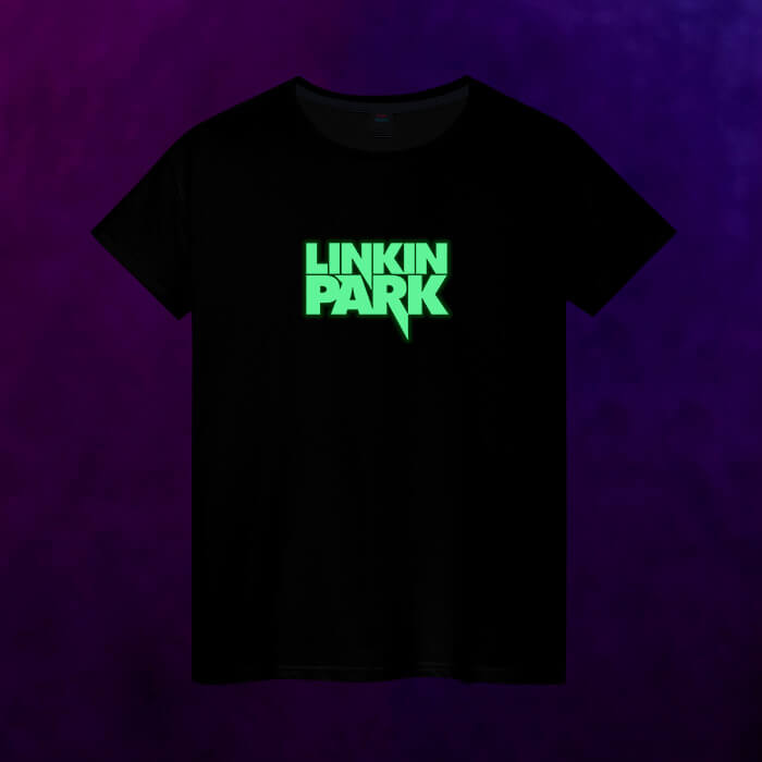 Светящаяся женская футболка Linkin Park лого - фото 2