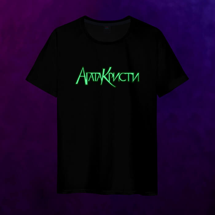 Светящаяся мужская футболка Агата Кристи: логотип - фото 2