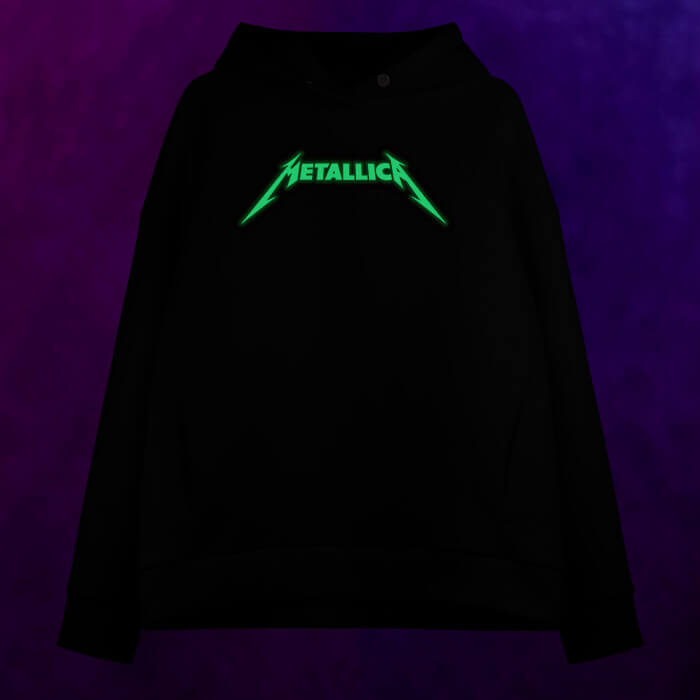 Женское светящееся худи Metallica логотип - фото 2