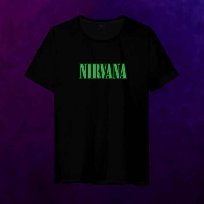 Светящаяся мужская футболка Nirvana логотип - фото 2