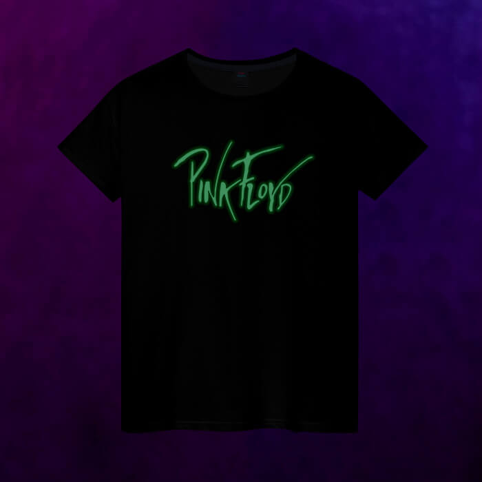 Светящаяся женская футболка Pink Floyd логотип - фото 2