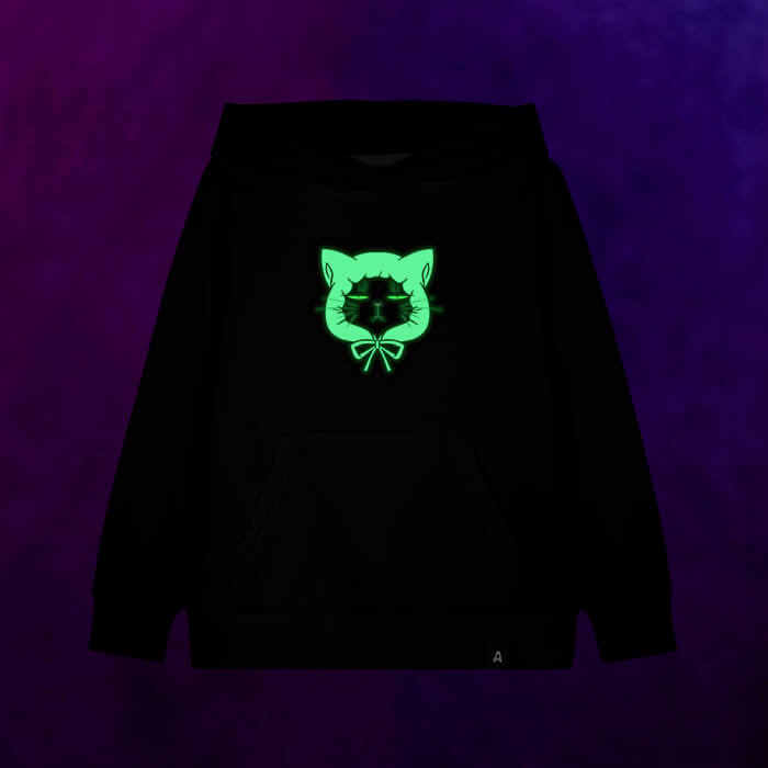 Детская светящаяся толстовка Кот в капюшоне - домохозяин - фото 2