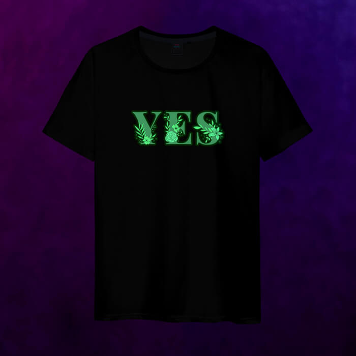 Светящаяся мужская футболка Yes: Flowers - фото 2