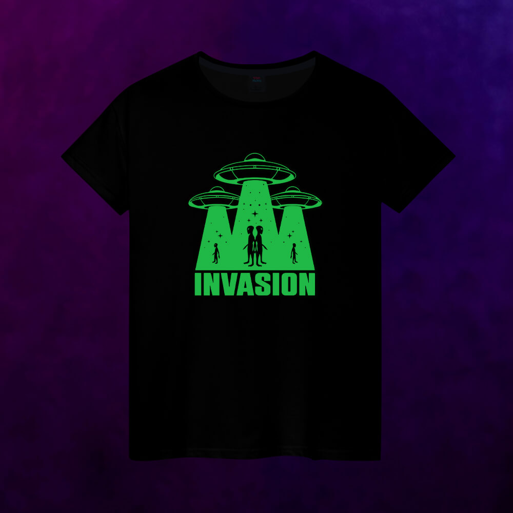 Светящаяся женская футболка Alien invasion ufo - фото 2