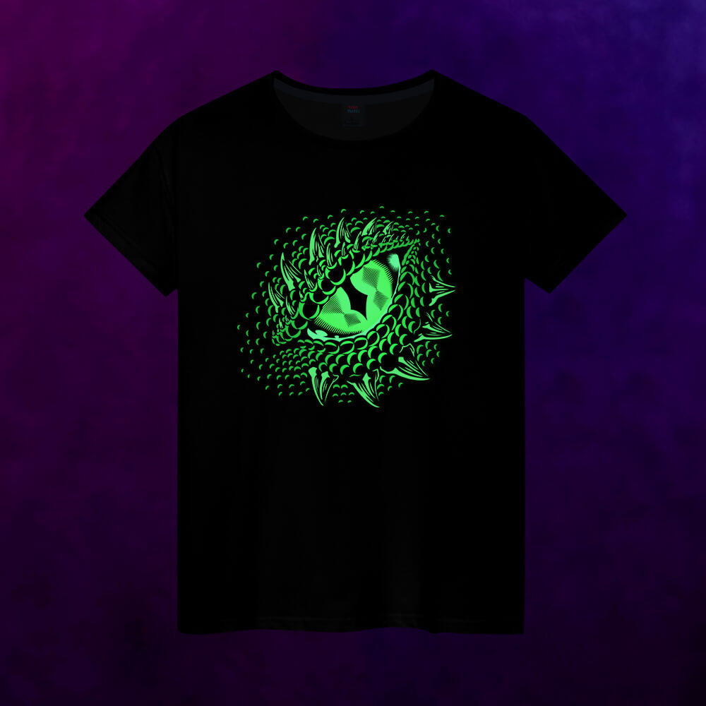 Светящаяся женская футболка Dragon's eye - фото 2