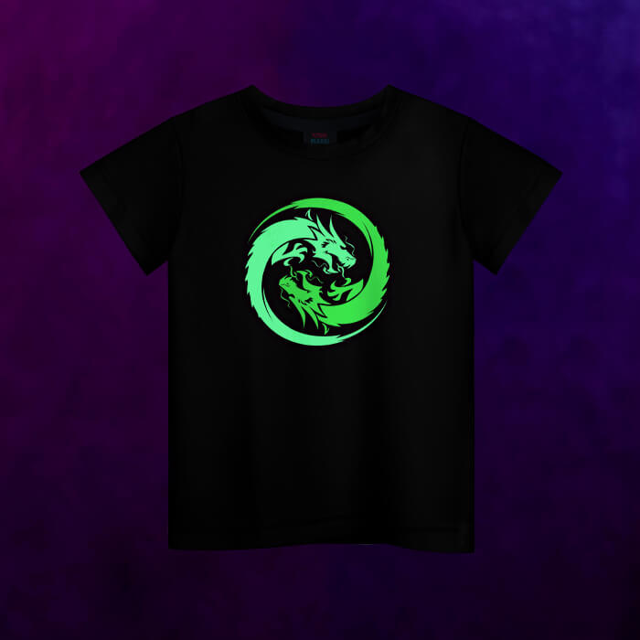 Светящаяся детская футболка Yin yang dragons - фото 2